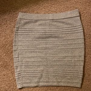Silver sparkle skirt
